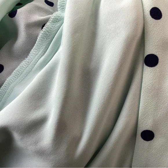 Lane Bryant Mint Polka Dot High Low Dress - Picture 5 of 6